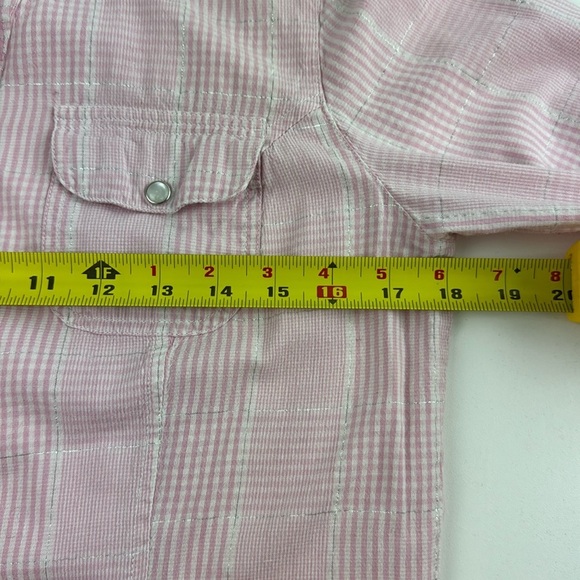 Gina Benotti Pink Plaid Snap Button Down Shirt - Picture 5 of 13